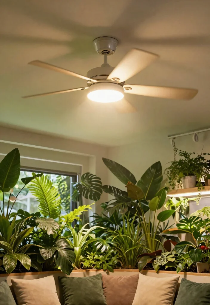 14 Profile LED Light in Ceiling Ideas That Hide All the Wires - 10. Ceiling Fan with Integrated Lights 1