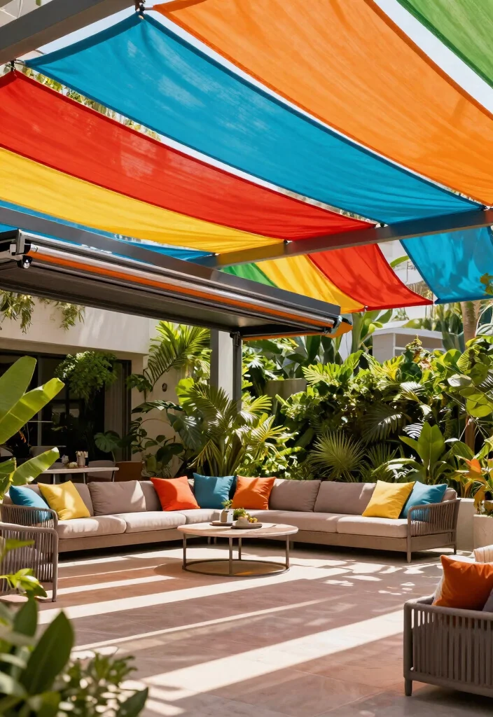 14 Shade Cloth Ideas Patio That Block Heat Without Blocking Breeze - 4. Retractable Shade Canopies 1