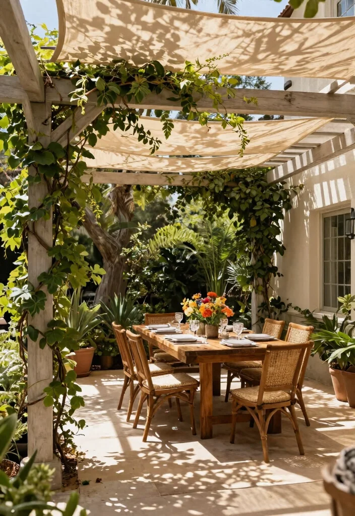 14 Shade Cloth Ideas Patio That Block Heat Without Blocking Breeze - 5. Pergola with Shade Cloth Cover 1