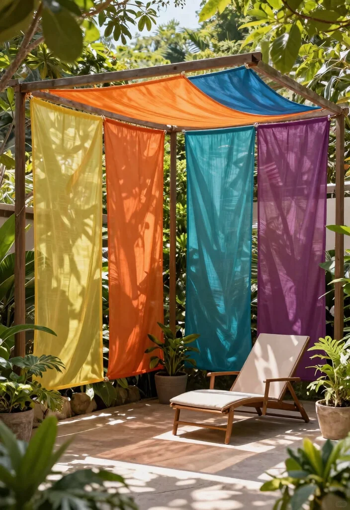 14 Shade Cloth Ideas Patio That Block Heat Without Blocking Breeze - 6. Outdoor Privacy Screens with Shade Cloth 1