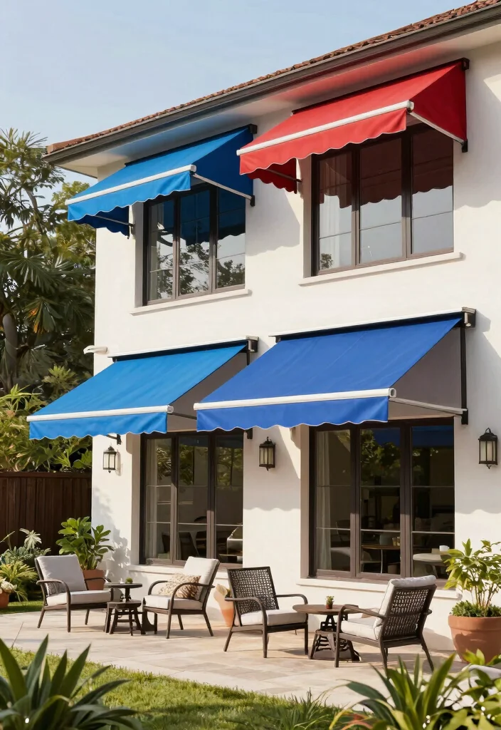 14 Shade Cloth Ideas Patio That Block Heat Without Blocking Breeze - 8. Shade Cloth Awnings 1