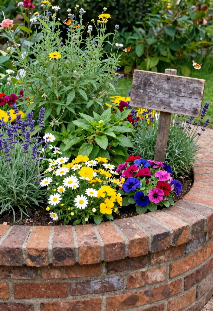 15 Brick Raised Garden Bed Ideas That Don't Need Mortar or Special Tools - 2. Curved Edges for a Soft Touch 1