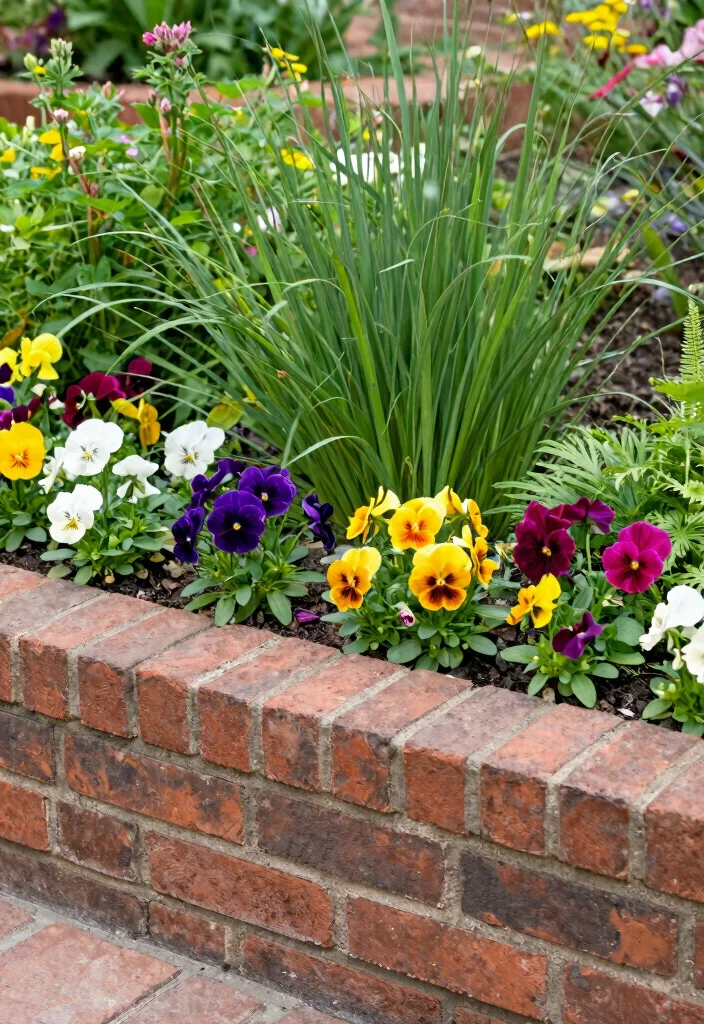 15 Brick Raised Garden Bed Ideas That Don't Need Mortar or Special Tools - 5. Brick Borders for a Simple Touch 1