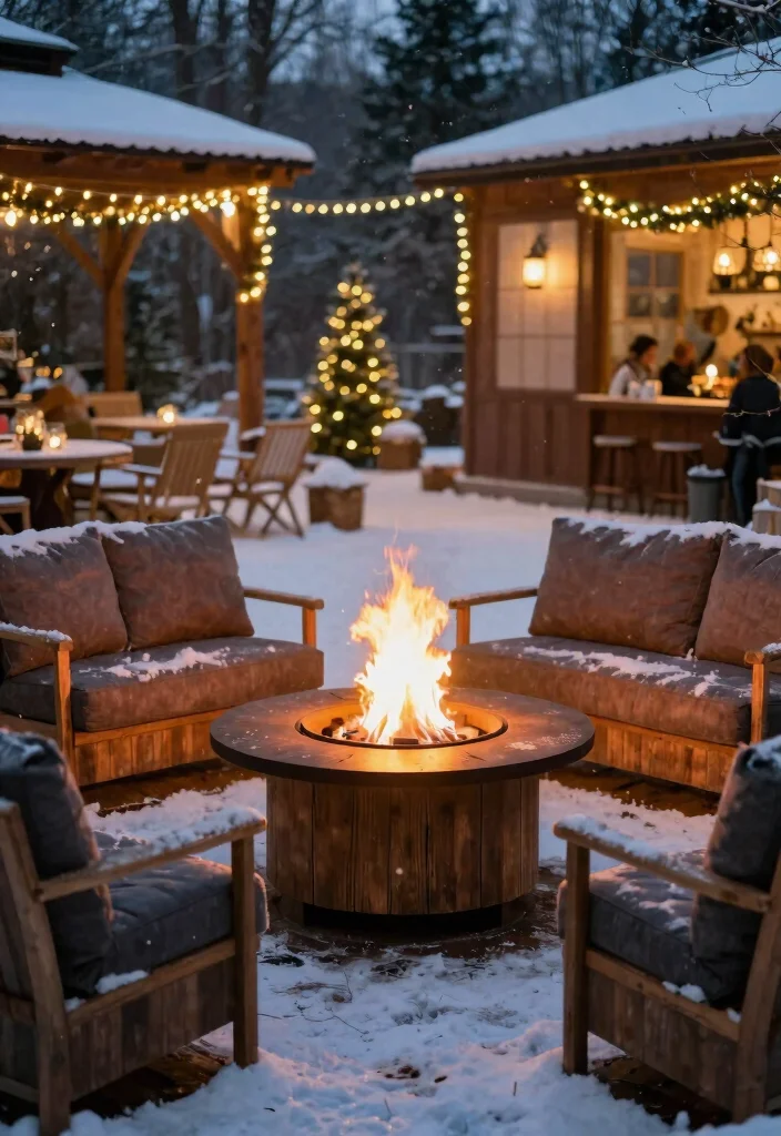 15 Christmas Outdoor Decor Ideas That Survive Wind and Rain - 12. Eco-Friendly Fire Pits 1