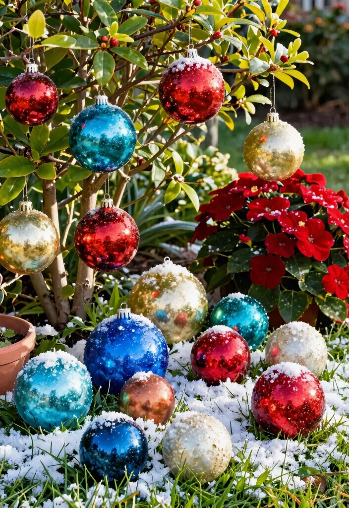 15 Christmas Outdoor Decor Ideas That Survive Wind and Rain - 4. Sturdy Outdoor Ornaments 1