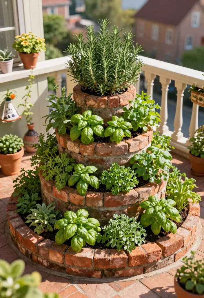 15 Cottage Farmhouse Decor Ideas for Small Cozy Spaces - 4. Herb Spiral Garden 1