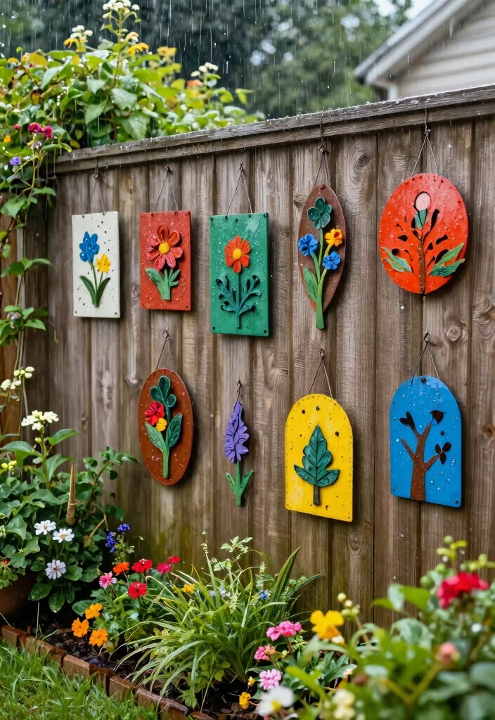 15 Outdoor Garden Decor Ideas That Survive Rain Without Constant Upkeep - 15. Outdoor Wall Decor 1