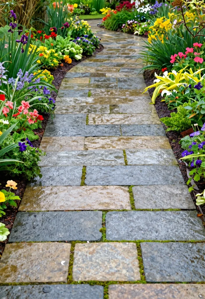 15 Outdoor Garden Decor Ideas That Survive Rain Without Constant Upkeep - 2. Decorative Stone Pathways 1