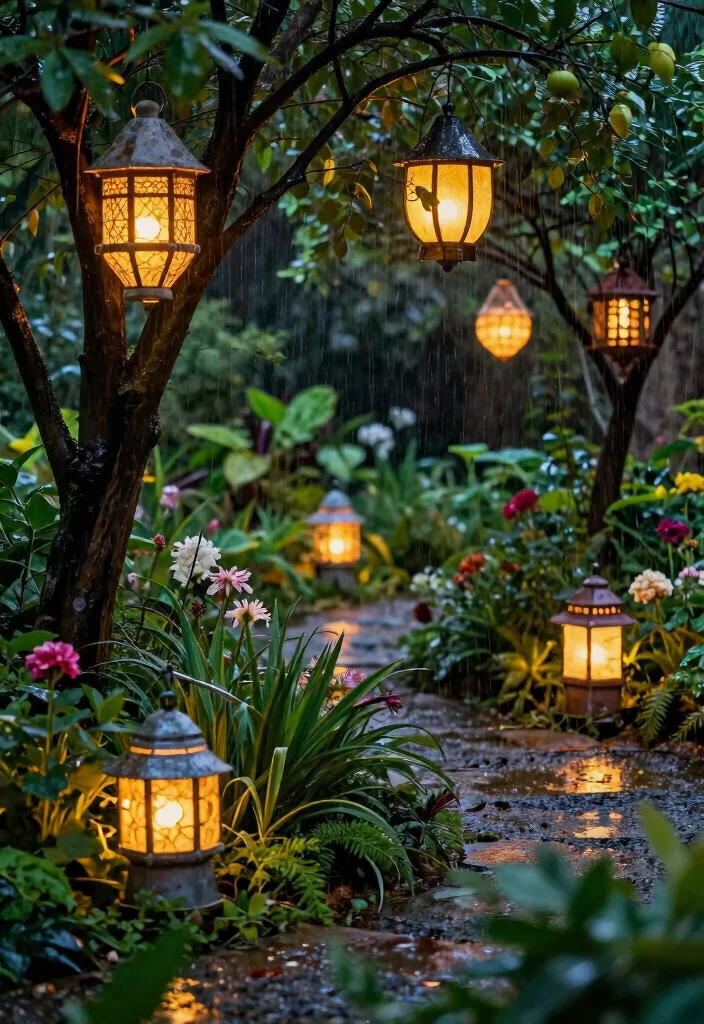 15 Outdoor Garden Decor Ideas That Survive Rain Without Constant Upkeep - 6. Decorative Solar Lanterns 1