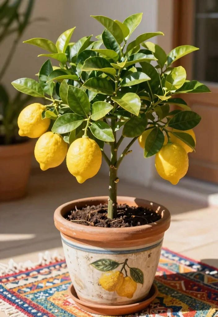 15 Potted Trees for Patios That Flourish in Containers - 1. Dwarf Lemon Tree 1