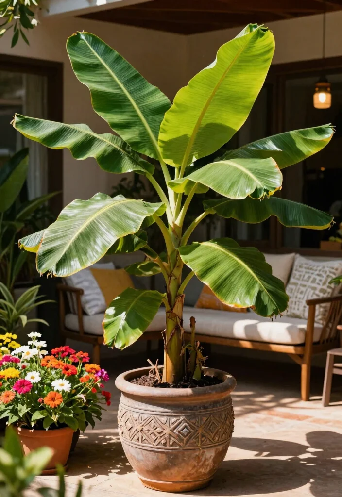 15 Potted Trees for Patios That Flourish in Containers - 11. Dwarf Banana Plant 1