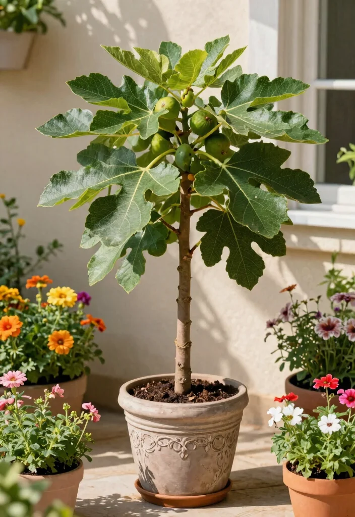 15 Potted Trees for Patios That Flourish in Containers - 2. Miniature Fig Tree 1