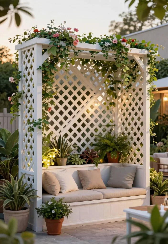 15 Privacy Walls Backyard Ideas That Block Neighbors Without Permits - 12. Privacy Lattice 1