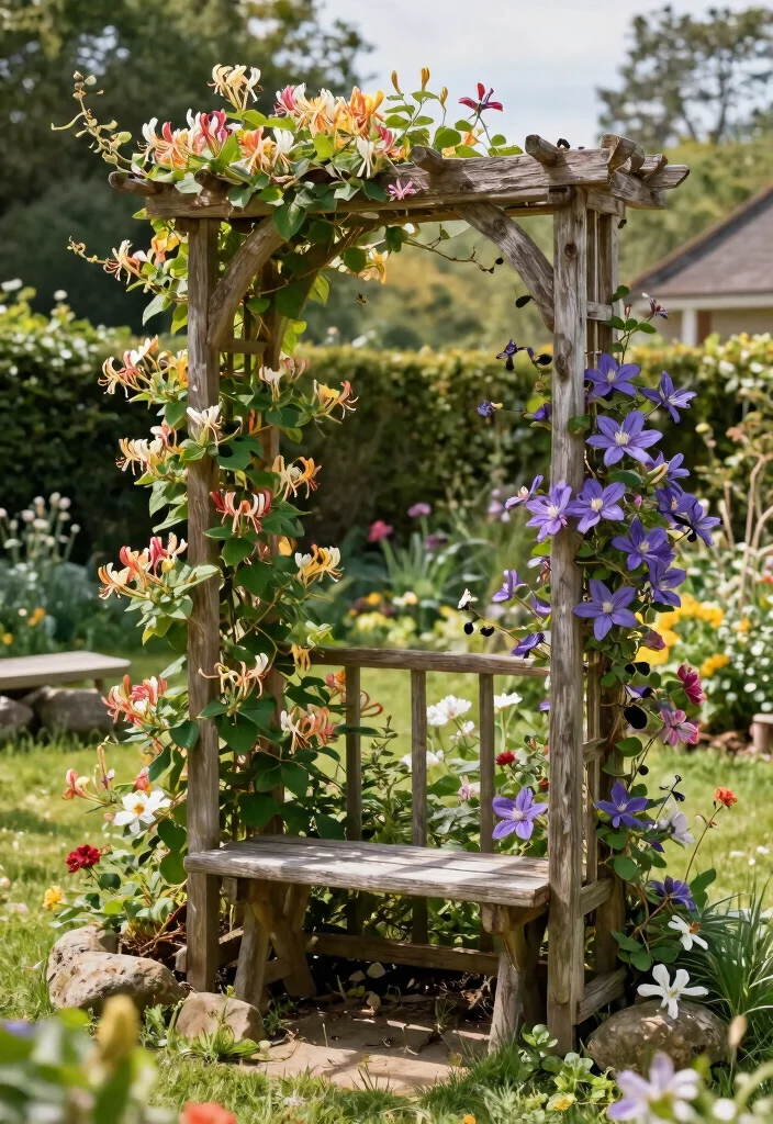 15 Privacy Walls Backyard Ideas That Block Neighbors Without Permits - 2. Rustic Wooden Trellis 1