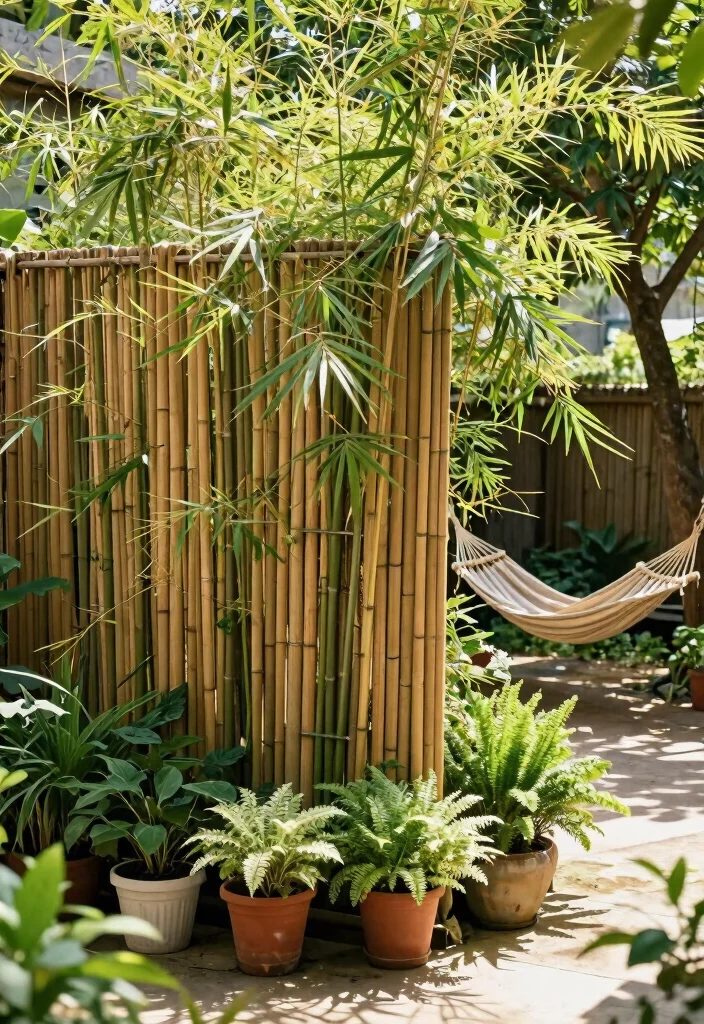 15 Privacy Walls Backyard Ideas That Block Neighbors Without Permits - 3. Bamboo Screens 1