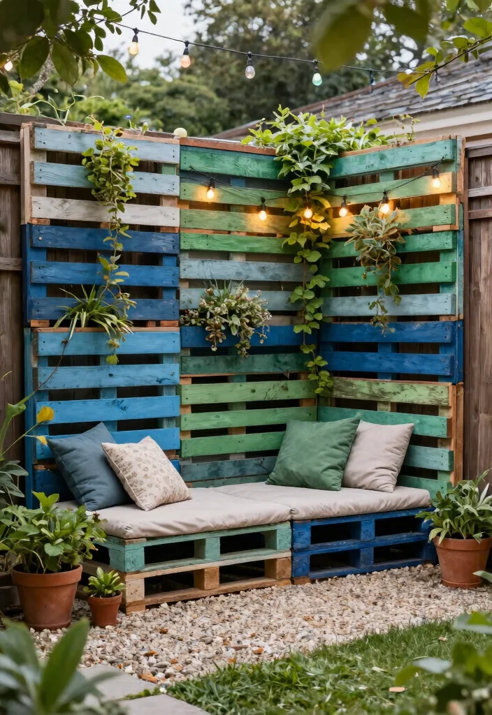 15 Privacy Walls Backyard Ideas That Block Neighbors Without Permits - 4. Repurposed Pallet Wall 1