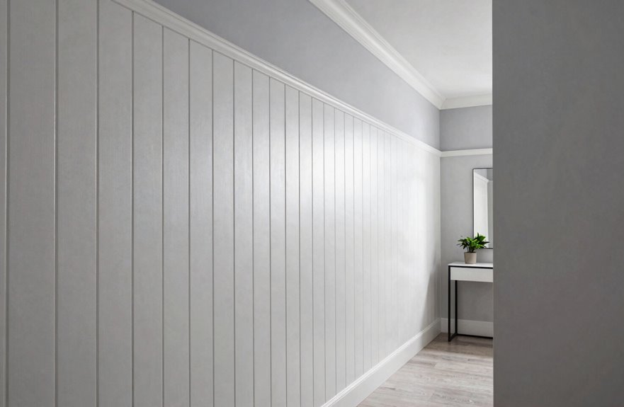 board and batten hallway illusion
