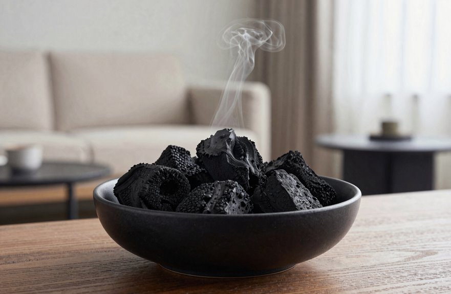 charcoal absorbs odors without scent
