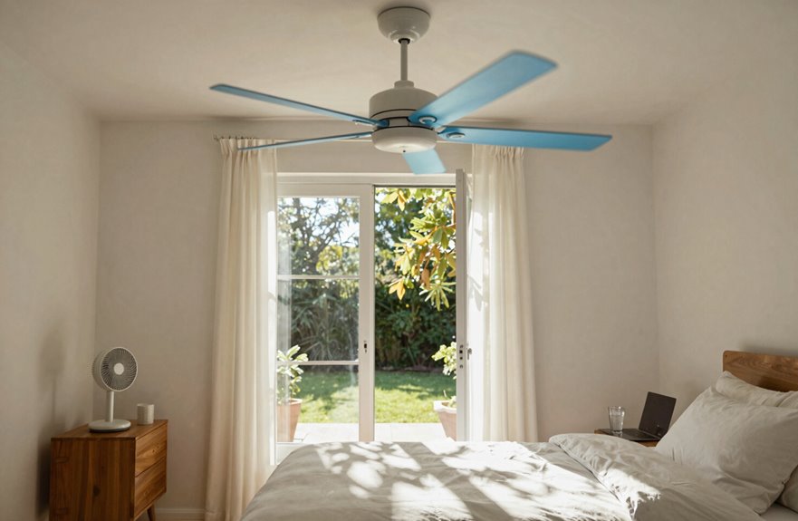 counterclockwise fan for cooling breeze
