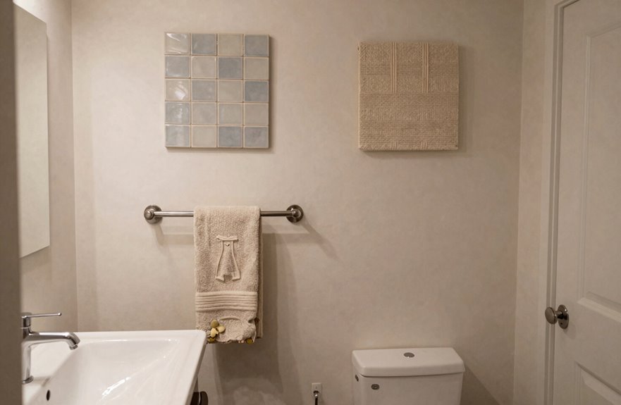 eye level bathroom art zones guidance
