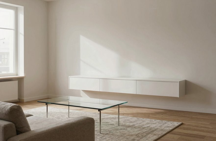 7 Design Tricks to Make Your Small Living Space Look Bigger 3 float furniture for breathing space