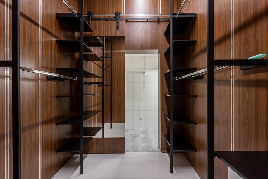 how to install walk in wardrobe shelving