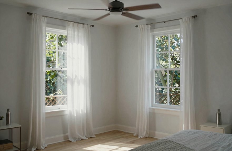 open opposite windows for airflow