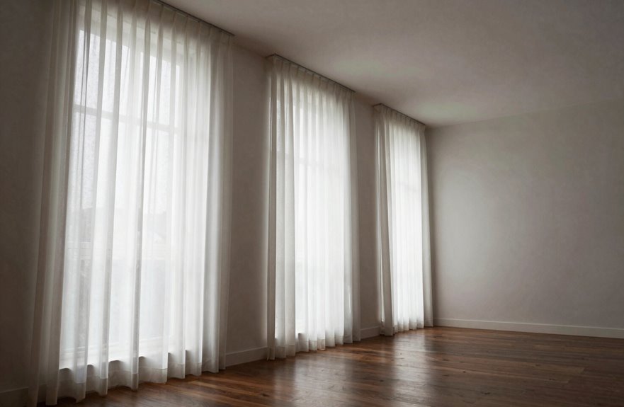 7 Design Tricks to Make Your Small Living Space Look Bigger 5 raise curtain rod above window
