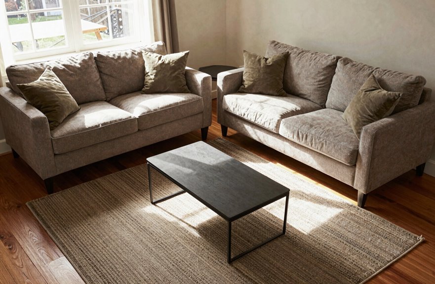 rug anchors seating group footprint