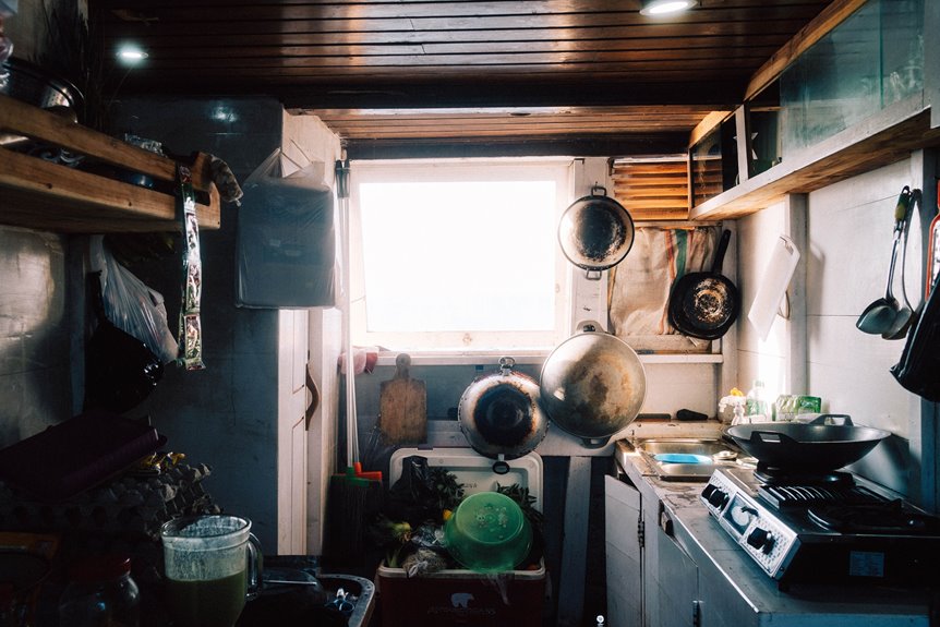 seven space saving methods for pots and pans