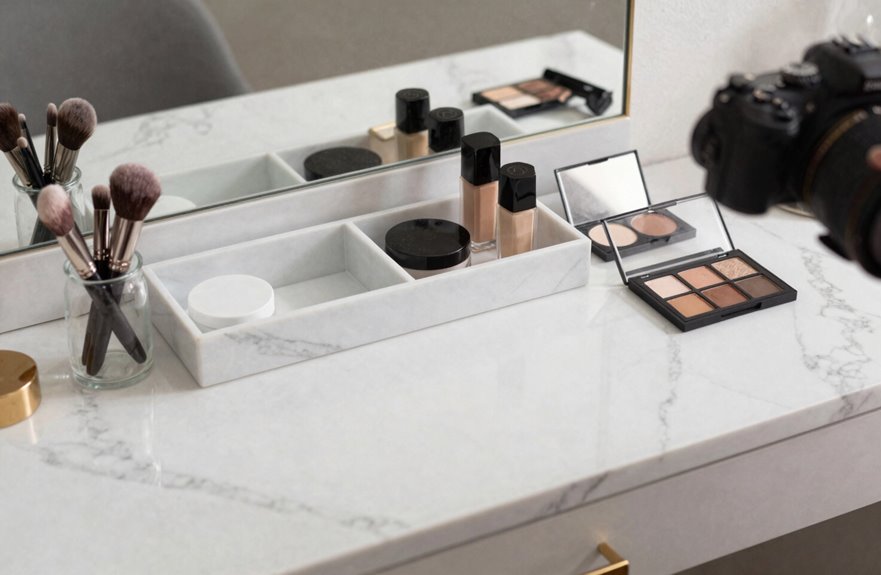 sort categorize and declutter makeup
