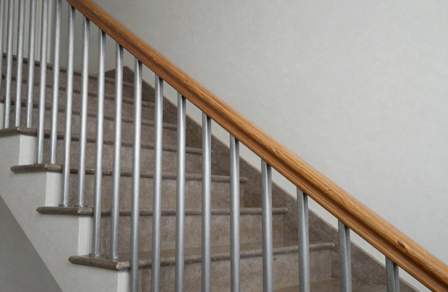 stair railing height measurements standards
