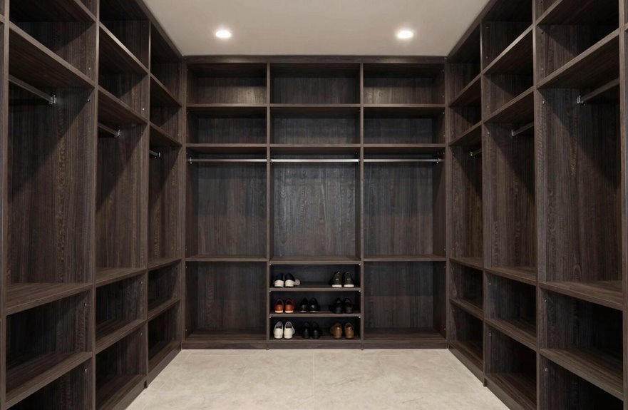standard closet sizes by household