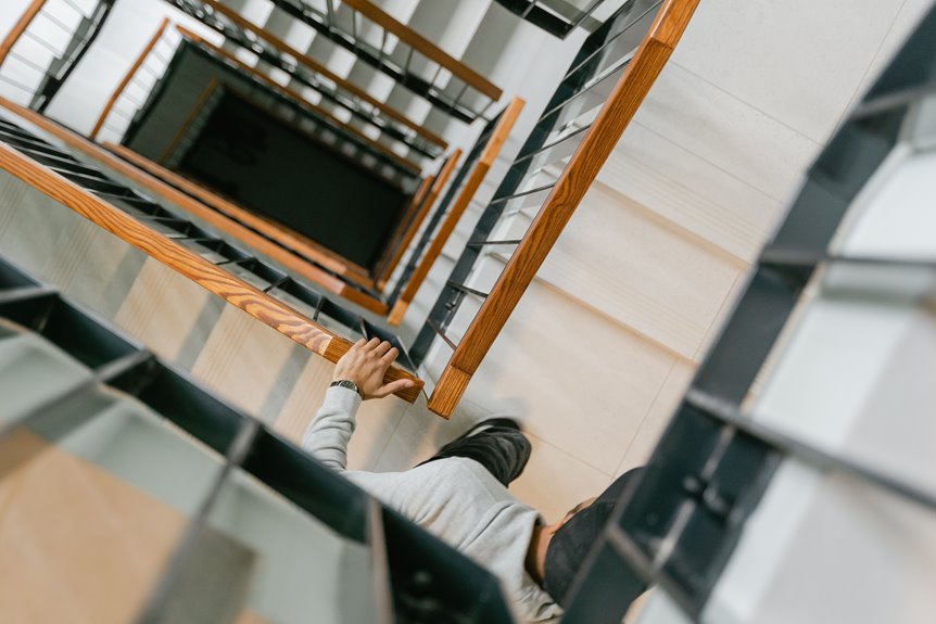 standard staircase railing height