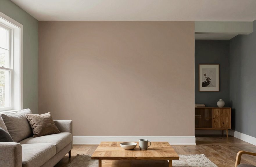 test color samples across walls