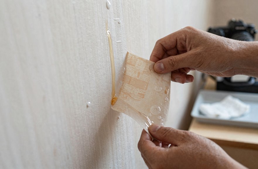 7 Steps to Get Wallpaper Off Your Walls 5 warm soapy water loosens wallpaper glue