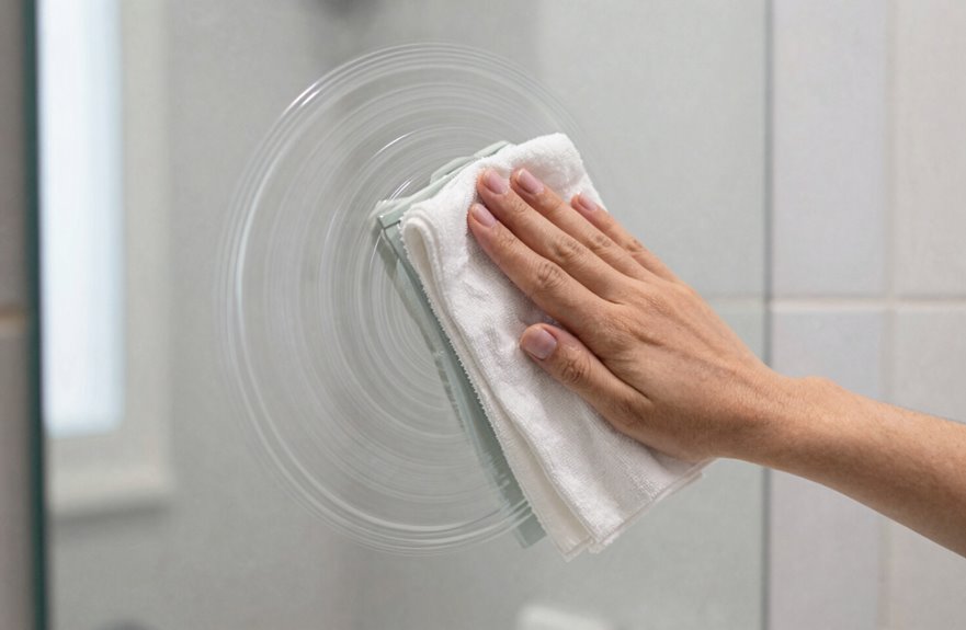 wipe circles flip cloth regularly